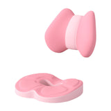 Maxbell Low Back Pillow Chair Cushion and Donut Pillow Hemorrhoid Tailbone Cushion Pink