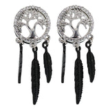 Maxbell Tree of Life Stainless Steel Leaf Flesh Tunnels Ear Plugs Ring Gauges 16mm - Aladdin Shoppers