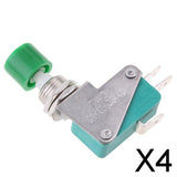 Maxbell 4xMicro Switch DS438-448 Tactile Push Button Switch 15A 125/250VAC Green