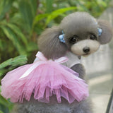 Maxbell Maxbell Cute Puppy Pet Dog Dress Lace Skirt Princess Dress Small Medium Dog Pink S