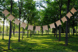 Maxbell 2x3Yards Vintage Blank Hessian Burlap Bunting Banner Wedding Party Banner