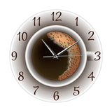 Maxbell Maxbell Coffee Cup Wall Clocks 30cm for Bedroom Light Weight Large Battery Powered