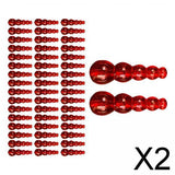 Maxbell 2x50Pcs Stacked Fishing Beads Kit Fishing Lures Tackle for Perch Trout Walleye Red