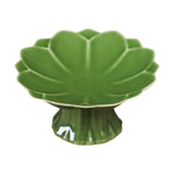 Maxbell Ceramic Footed Plate Countertop Pedestal Bowl for Events Family Coffee Table green