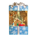 Maxbell Musical Snowglobe Gift Box Christmas Music Box for Living Room Cafes Holiday Snowman house