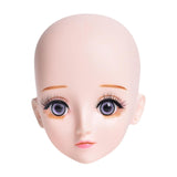 Eyelash Model Head Beauty Multipurpose Lightweight with Makeup Skinhead Doll