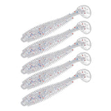 Maxbell 5 Pieces PVC Fishing Lure Bait Artificial Bait Tackle with T-tail 6cm 1.2g B