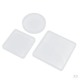 Maxbell 9Piece Resin Silicone Mold Square Round Mould for Resin Jewelry Making Tools