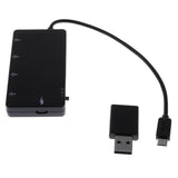 Maxbell 4x4 Port Micro USB OTG Hub Host Charging Cable Adapter Card Reader For Android