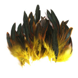 Maxbell 100 Pieces Beautiful Rooster Feather Trim for Decoration 12-18cm Yellow Red