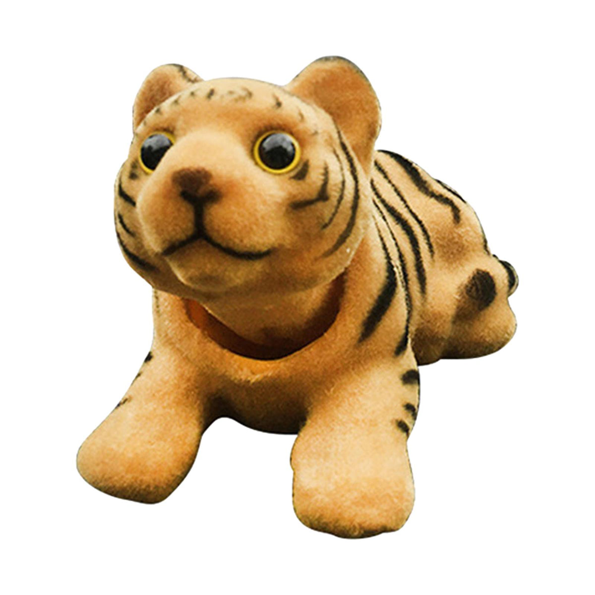 Car Dashboard Decoration Cute Auto Ornament for Tabletop Home Automotive Yellow Tiger