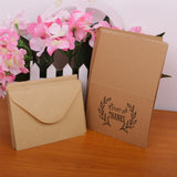 Maxbell 50pcs Kraft Paper Love and Thanks Cards with Envelopes for Wedding Party - Aladdin Shoppers