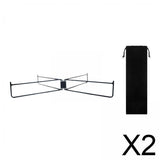 Maxbell 2xFoldable Cooler Stand Sturdy Foldable Stand Rack for Barbecue Cooking Travel Black
