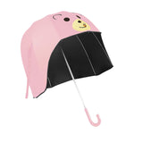 Maxbell Stick Umbrella Lightweight Cute Children Long Handle Umbrella for Rainy Days Pink