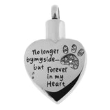 Maxbell 2 Pcs Stainless Steel Heart Shape Pet Urn Ashes Pendant Memorial Cremation