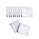 10 Pieces Cotton Hanky for Men Suit Solid White Handkerchiefs for DIY Crafts 28cmx28cm