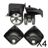 Maxbell 4x2pcs Swivel Wheel Luggage Suitcase Casters Swivel Wheel Replacement Black