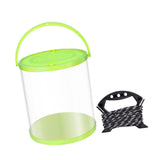 Maxbell Collapsible Bucket Water Container with Rope Hiking Camping Fish Lure Bucket Green 7L 21x22cm