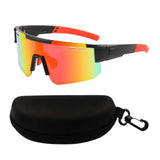 Maxbell Maxbell Cycling Glasses Portable Eyewear Sports Sunglasses for Outdoor Hiking Riding Black Red
