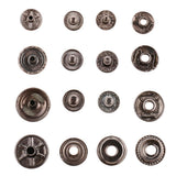 Maxbell 40 Sets Snap Fasteners Popper Press Stud Button for Leather Kit Gray - Aladdin Shoppers