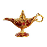 Maxbell Maxbell Statue Genie Lamp Washing Light Wedding Oil Lamp Metal Collection Decor Red
