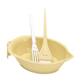 Maxbell Hair Coloring Tool Dye Brush Hair Dye Brush and Bowl Set for DIY Hair Dyeing Yellow