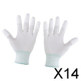 Maxbell 14x1 Pair Nylon Quilting Gloves for Machine Quilters Quilting Sewing M White