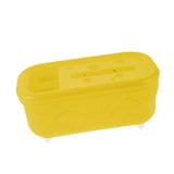 Maxbell Tissue Box Organizer Elegant with Pen Remote Control Decorative Box for Home Rectangle Yellow