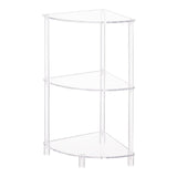 Maxbell Acrylic Corner Side Table Shelf Bedside Table 3 Tiers for Home Cafe Bathroom