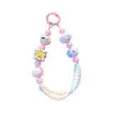 Maxbell Beaded Keychain Pendant Cute Keychain Wristlet for Women Gift Backpack Purse Pink