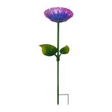 Maxbell Heavy Duty Bird Bath Bowl with Metal Stake Stand for Lawn Yard Garden Violet