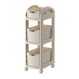 Maxbell Rolling Cart on Wheels Fruit Vegetable Basket for Laundry Living Room Office 3 Layer White