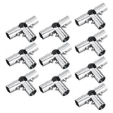 Maxbell 10Pcs Stainless Steel Tube Connector 25mm Diameter for Round Pipe Connection Five Connector