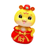 Chinese New Year Snake Statue Cute Adornment for Living Room Cabinet Bedroom Eyes Open