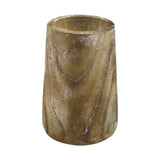 Maxbell Wood Vase Flower Arrangement Holder Ornament Planter for Office Garden Decor Washed White