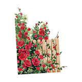 Maxbell 3x Rose Wall Sticker PVC Wallpaper for Offices Kitchen Background Decoration Style B