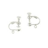 Maxbell 24Pcs Non-Piercing Screw Earring Clip Flat Hook DIY Craft Findings 2 Colors