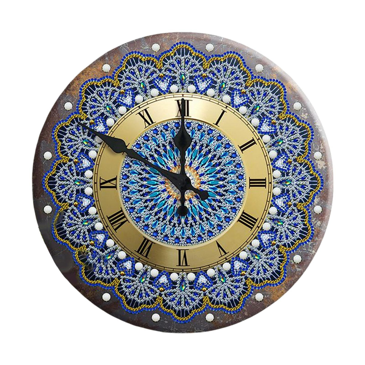 Maxbell Maxbell Diamond Painting Clock Special Shape Mandala Flower Adults styleF