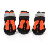Maxbell Maxbell 4-Pack Pet Dog Reflective Rain Shoes Snow Boots Rubber Rugged Sole S Orange