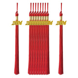Maxbell 3x10x Graduation Cap Hat Tassel Academic Charm Supplies Ceremonies Accessories red