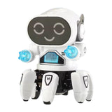 Maxbell Electric Octopus Robot Toy Holiday Gifts Practical Dancing Walking Robot Toy White