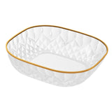 Maxbell Fruit Plate Modern Versatile Food Dish for Reception Graduation Anniversary White