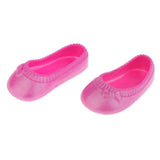 Maxbell Vinyl Slippers Shoes Flats for 16inch Sharon Dolls Clothing Pink Flats Shoes - Aladdin Shoppers