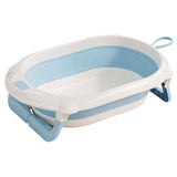Maxbell Folding Baby Bathtub Portable Baby Bath Tub Baby Shower Bathtub for Toddlers Blue