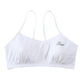 Teen Bra Girls Soft Breathable Training Bra Vest Seamless Wireless White