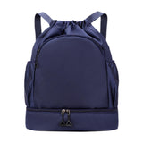 Maxbell Sports Drawstring Backpack Rucksack Party Travel Organizer Women Men Gym Bag Dark Blue