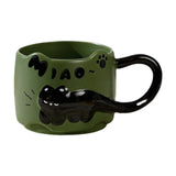 Maxbell Ceramic Coffee Mug with Handle Unique Coffee Cup for Restaurant Kitchen Cafe green