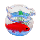 Maxbell 1:12 Doll House Miniature Fish Bowl Handmade Miniature Fish Tank Accessories Red