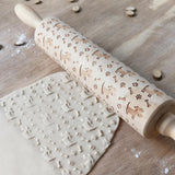 Maxbell Maxbell Wooden Dog Bone Paw Embossed Rolling Pin Baking Tools Kids Party Favors