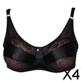 Maxbell 4xSpecial Pocket Bra for Silicone Breast Form False Boobs Mastectomy 34 Black